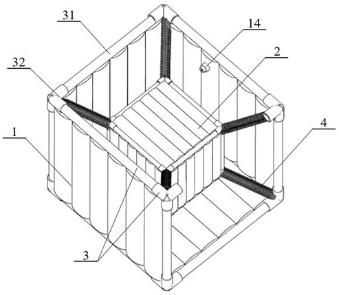 An expandable inflatable membrane structure airdrop device and its operating method