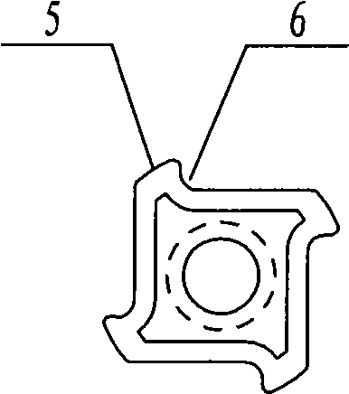 Drilling rod with asymmetric special-shaped cross section
