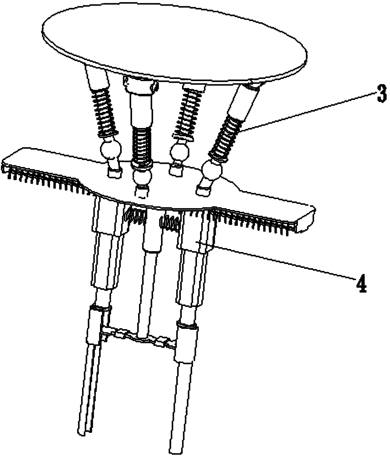 A special paper inserting device for a motor paper inserting industrial robot