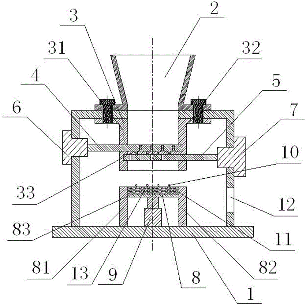 Coarse-grain ultrahard abrasive material orderly arraying device and arraying method