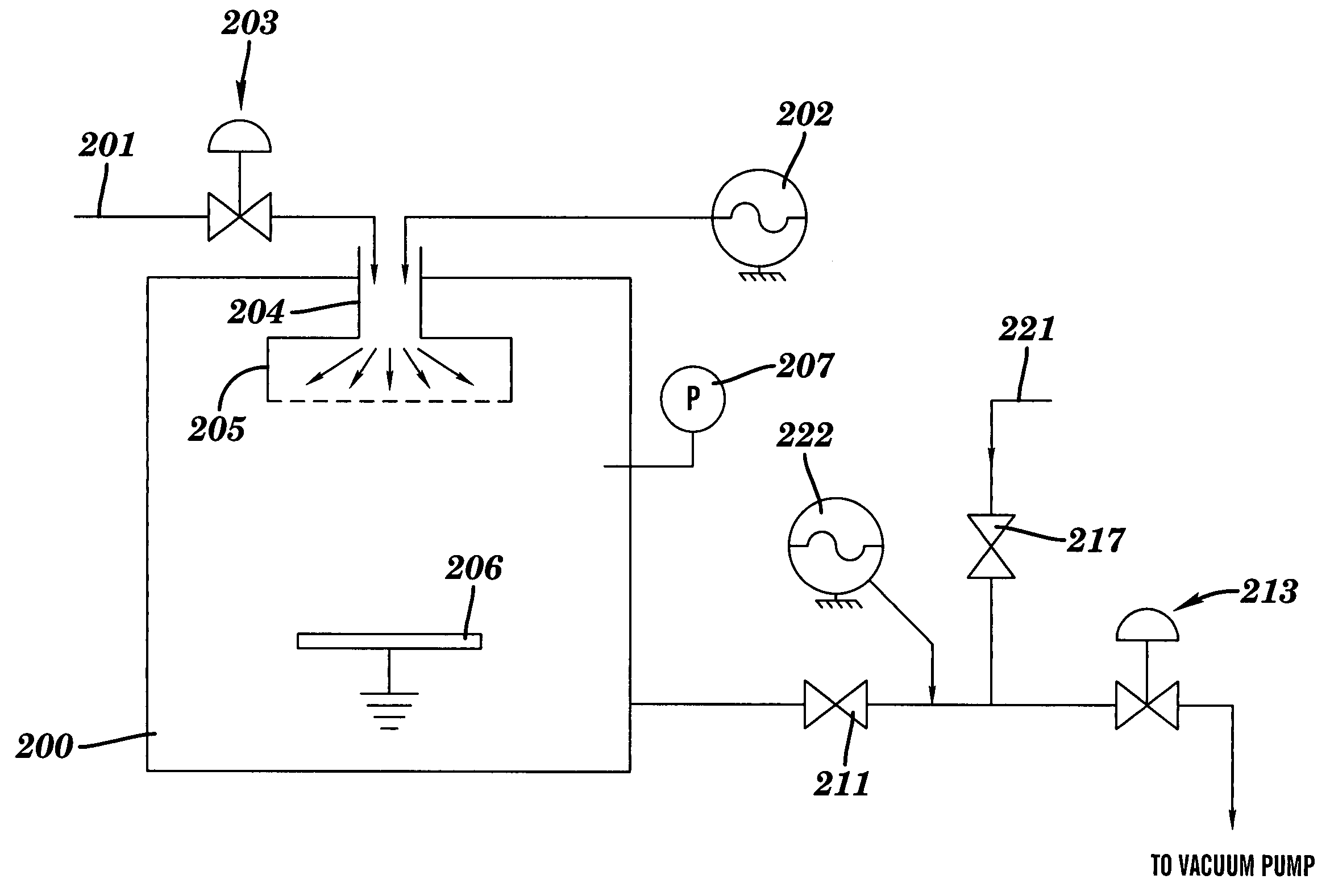 Apparatus and method for in-situ cleaning of a throttle valve in a CVD system