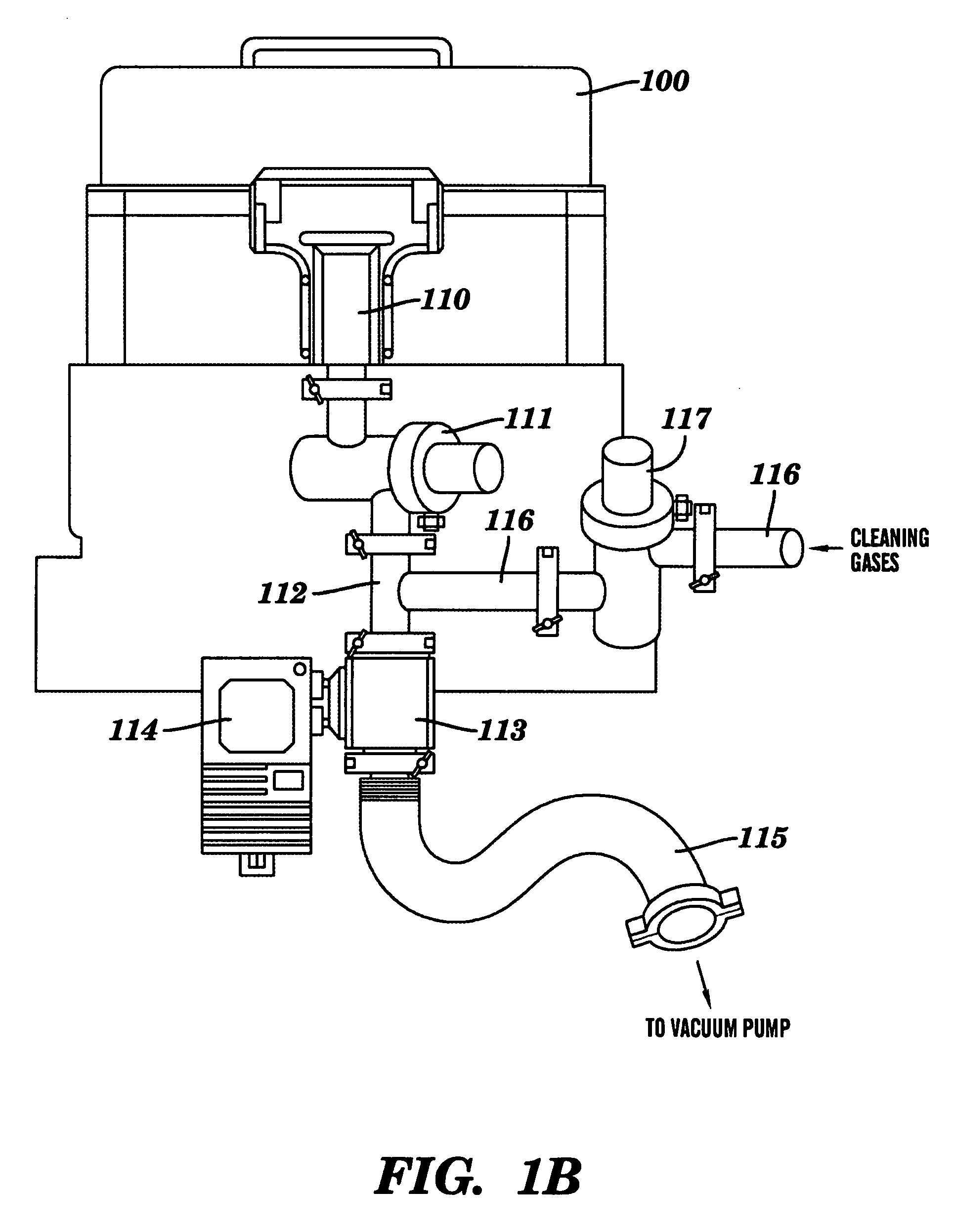 Apparatus and method for in-situ cleaning of a throttle valve in a CVD system