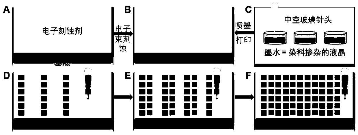 Liquid crystal laser display panel and construction method thereof