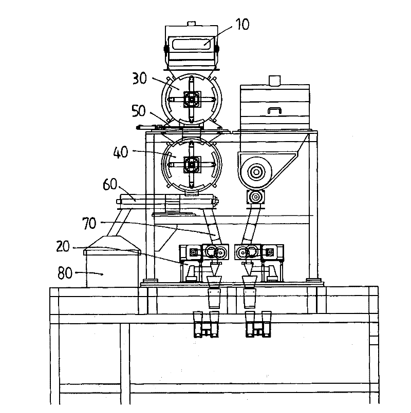 Raw material drying and mixing plant for molding automobile brake friction material