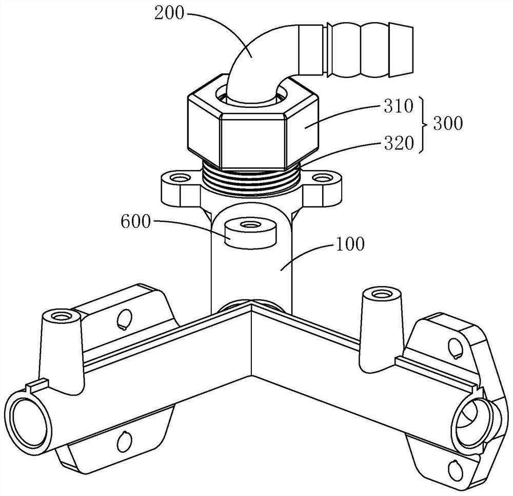 Gas inlet pipeline device and gas stove