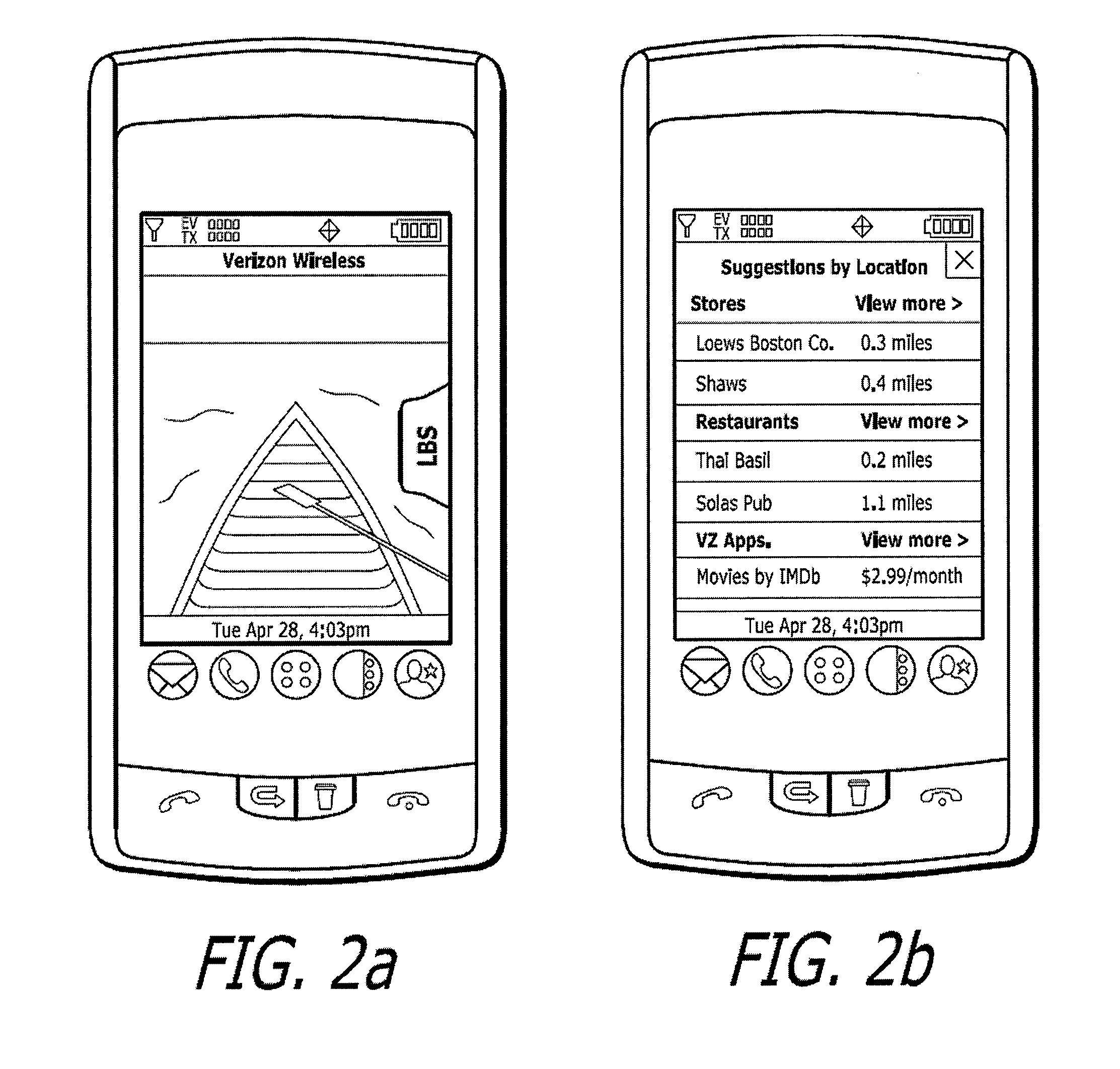 Application suggestions for mobile communication device based on location-based directory information