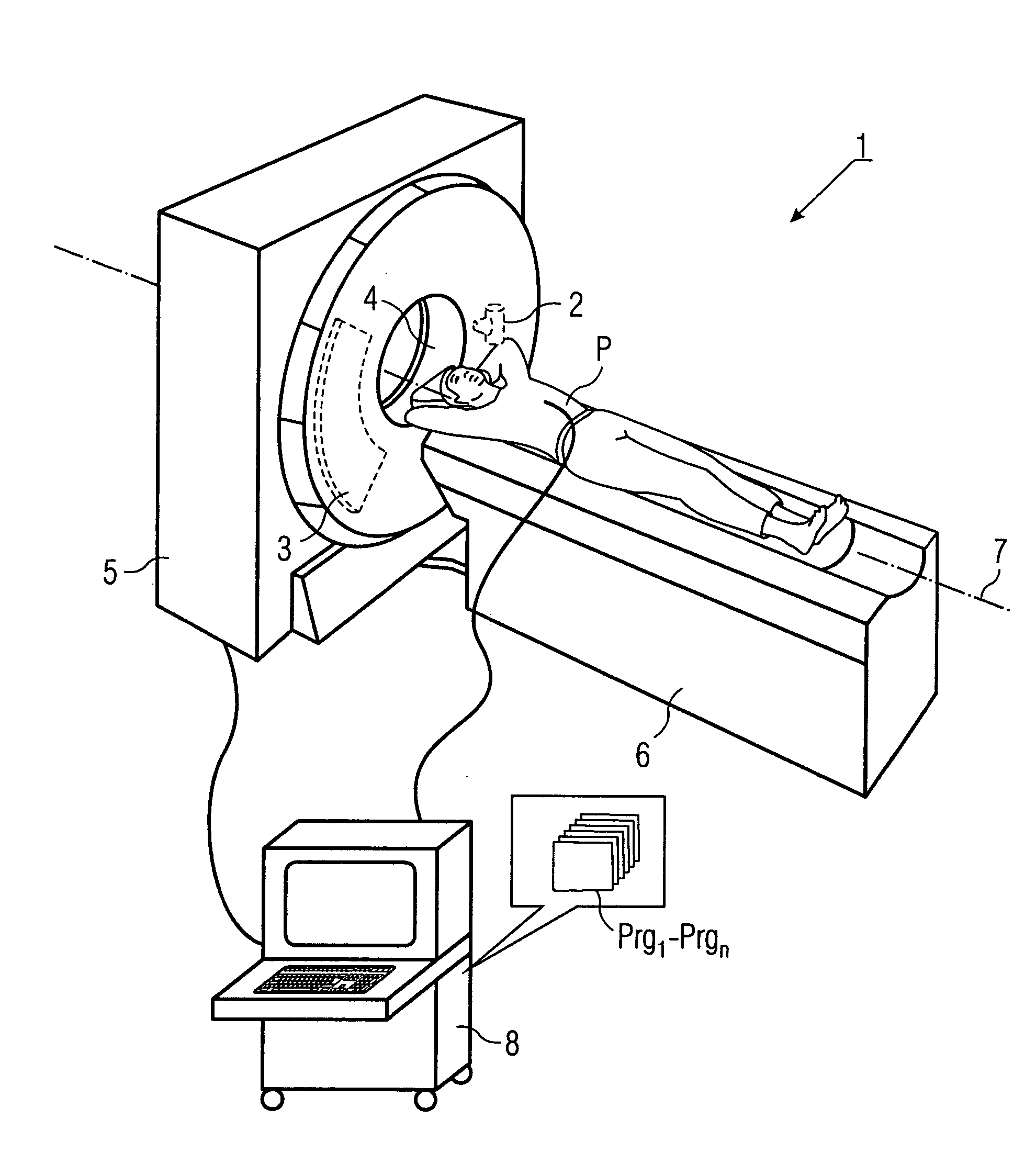 Method for producing CT images of an examination object having a periodically moving subregion