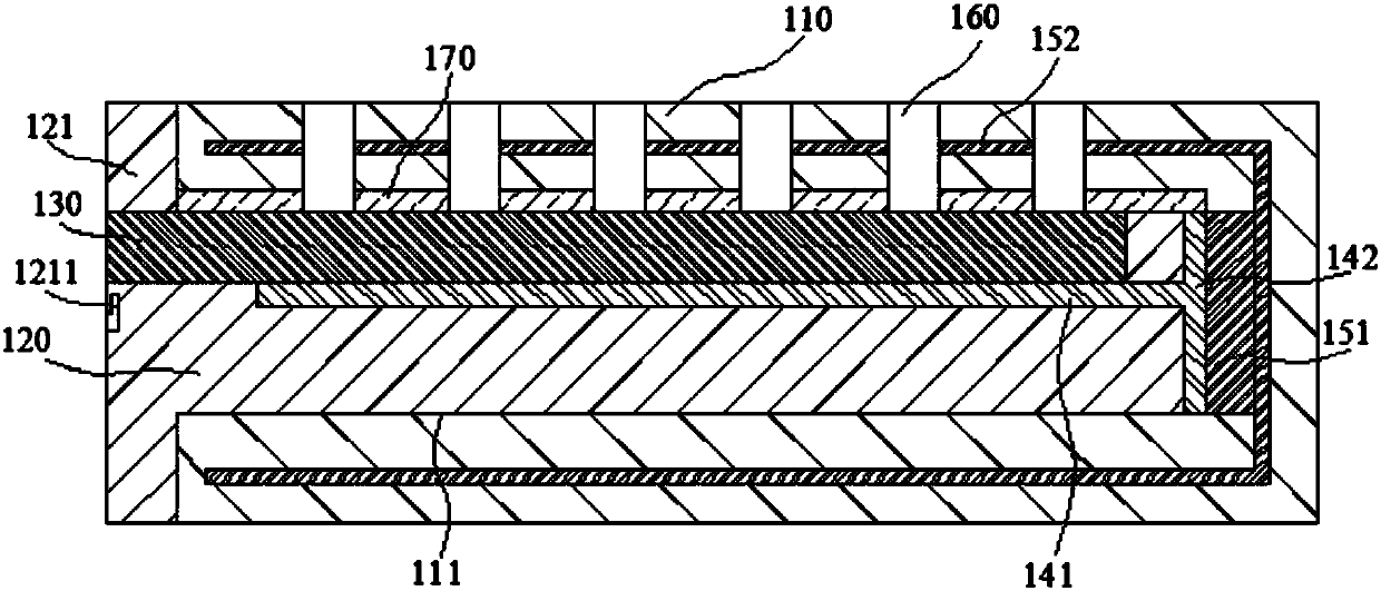 Fixing structure of graphene electrothermal film