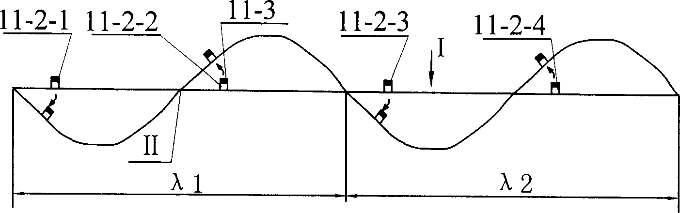 Coupling two-way linear ultrasonic electric machine of changer and its exciting method