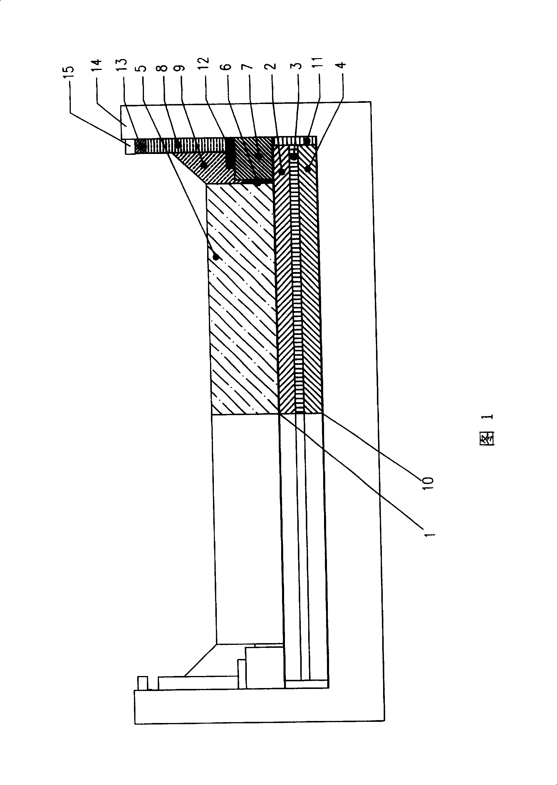 Lining structure of aluminium electrolytic bath