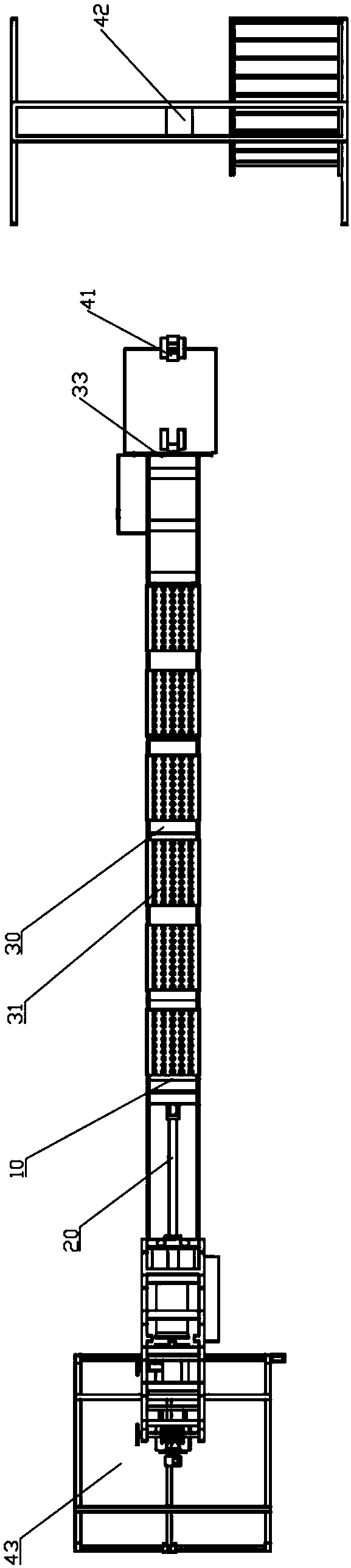 Iron chain breaking strength detection device