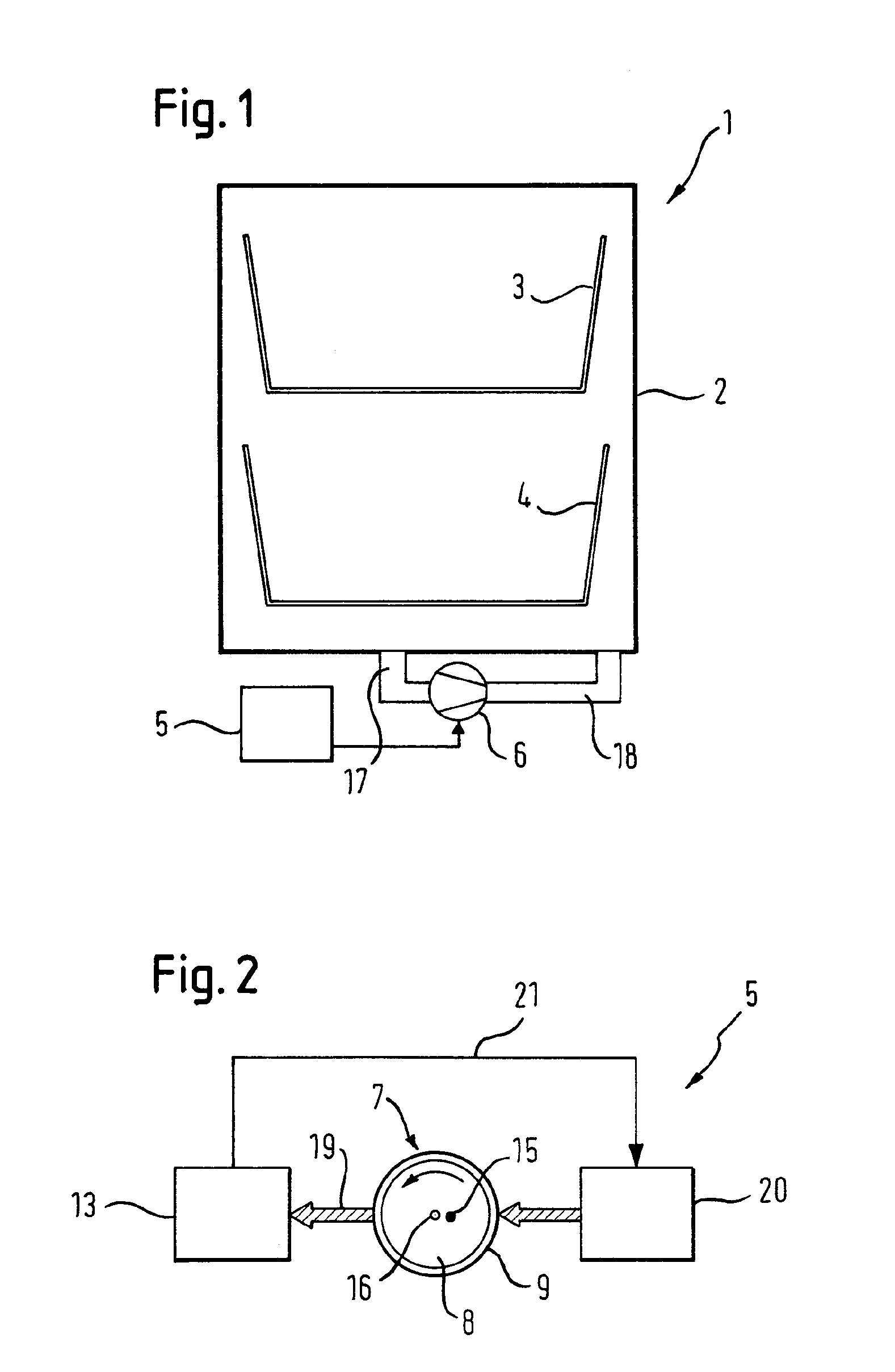 Device and method for damping the imbalance of a rotating part and dishwashing machine with such a device