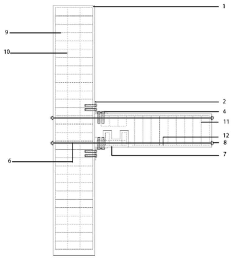 Prestress self-resetting reinforced concrete dry type connecting beam-column joint