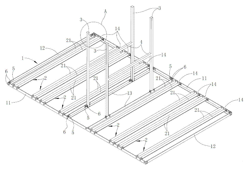 Anticorrosion support structure of hatching machine
