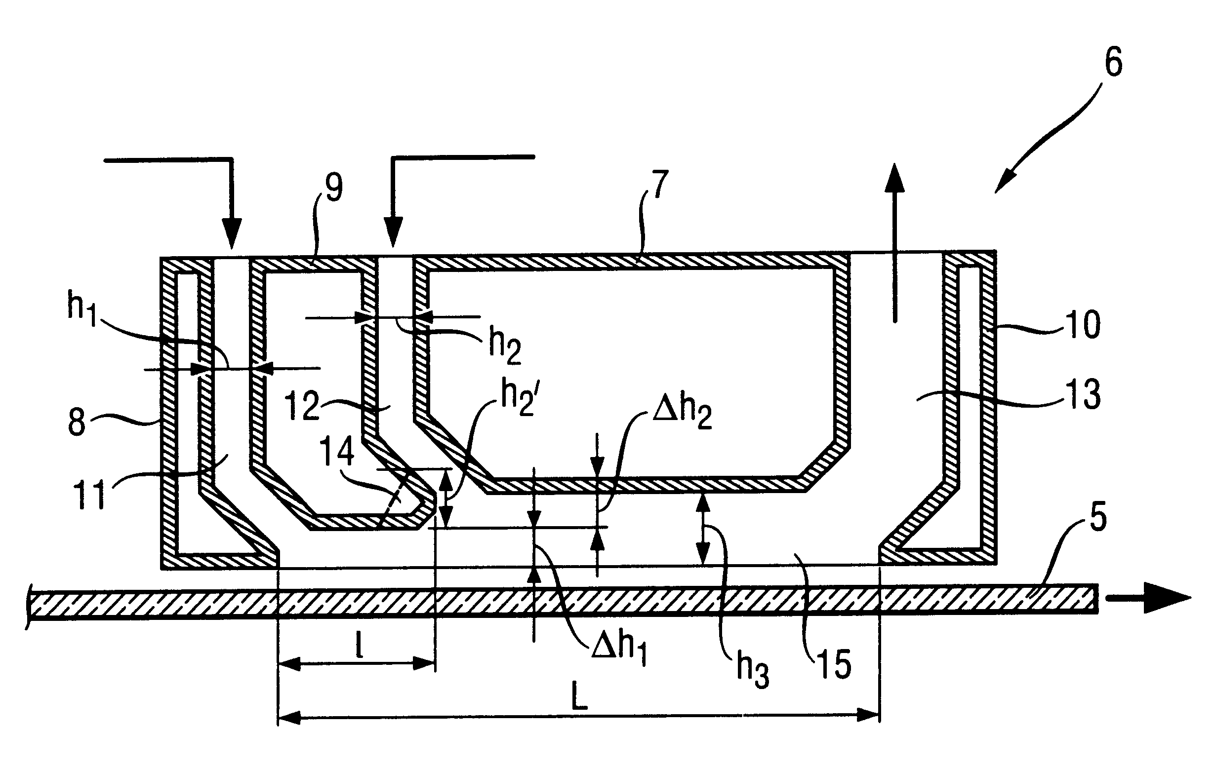 Process and apparatus for providing a film with a gradient