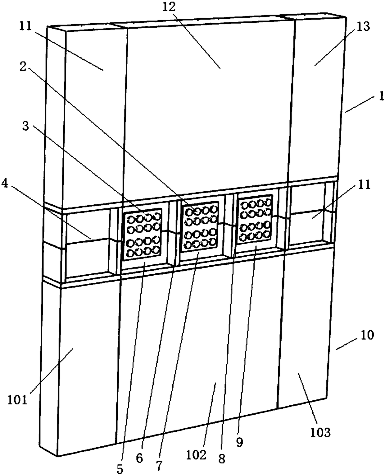 Fabricated concrete shear wall structure vertical rigid connection joint and construction method thereof