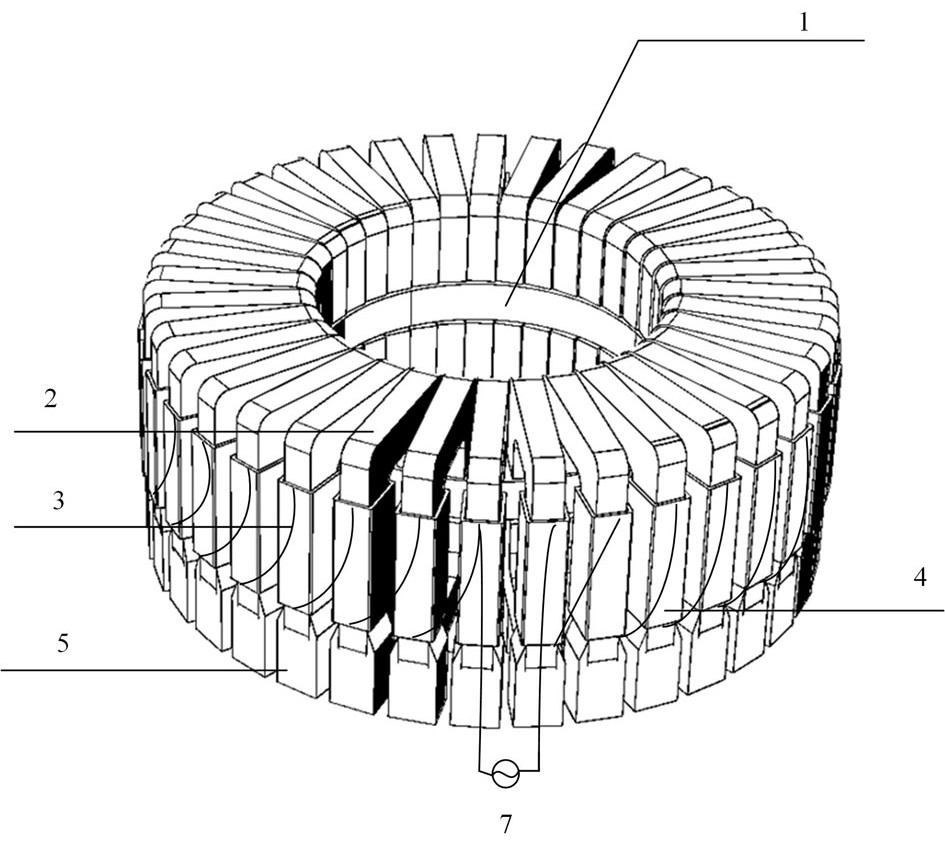 Testing device and evaluation method for radial deformation of single pancake coil of transformer