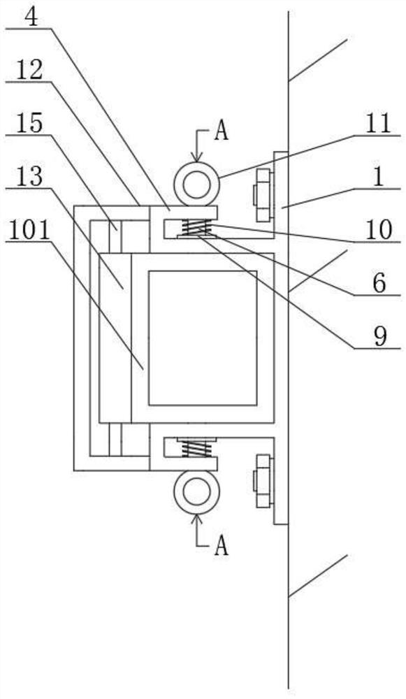 Framework mounting mechanism for building curtain wall engineering construction