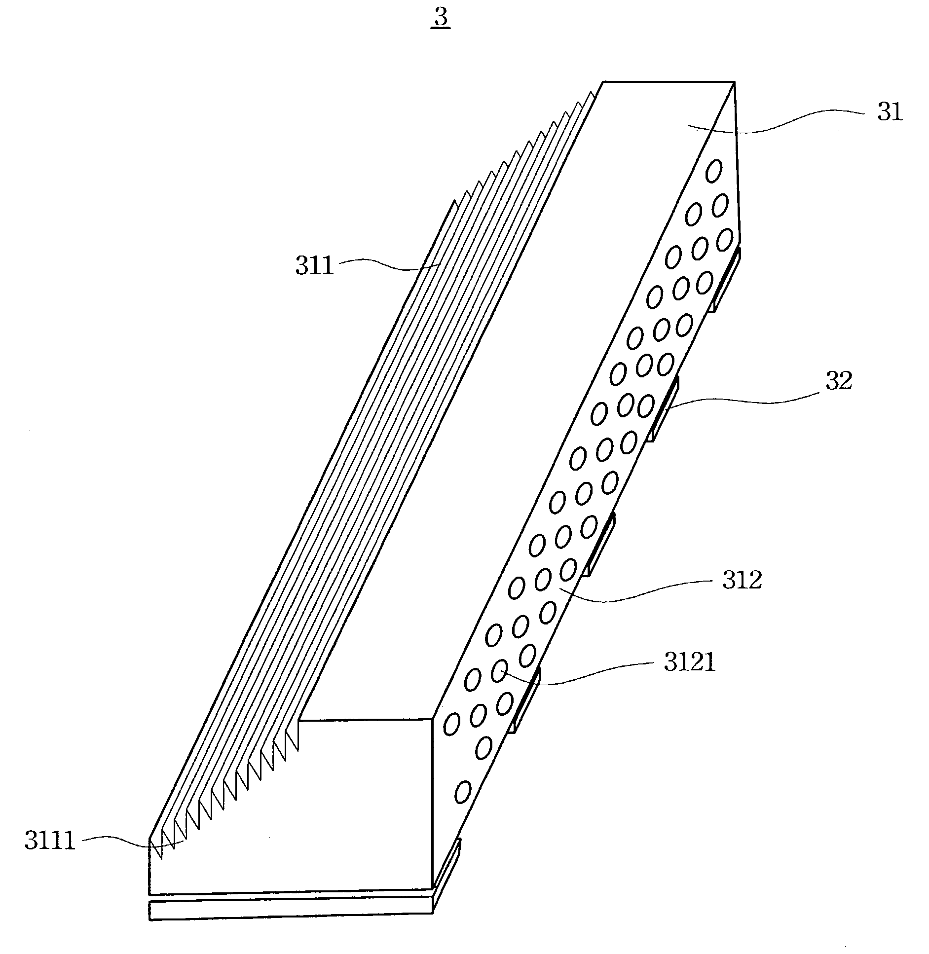 Structure of illumination apparatus