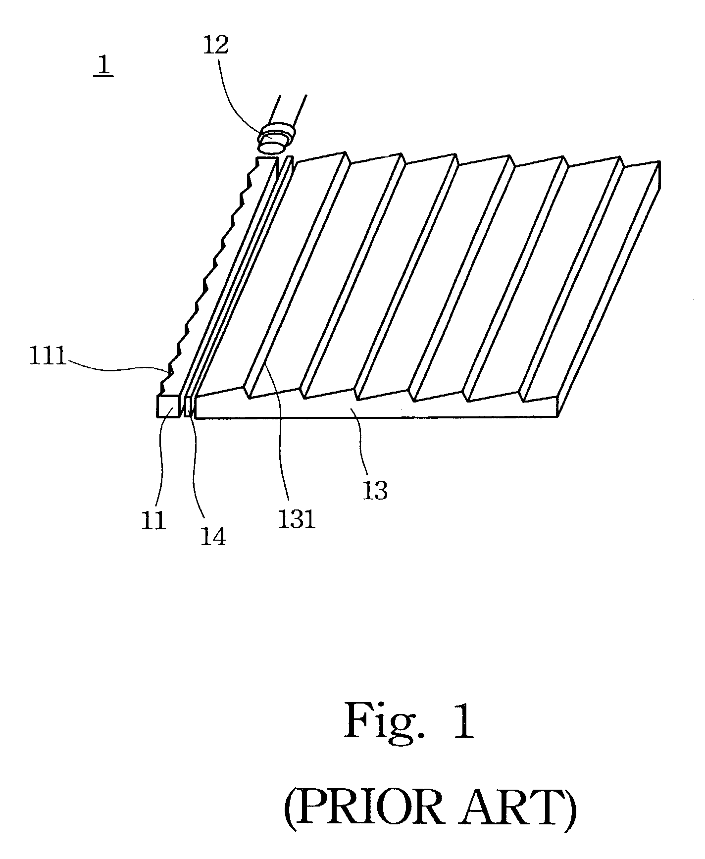 Structure of illumination apparatus