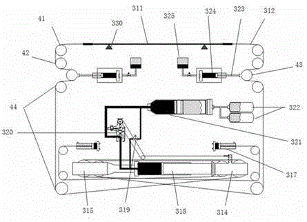 An emergency blocking device used in the case of failure of automobile brake system
