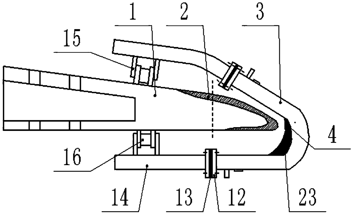 Engineering machinery bucket tooth induction heating structure repairing device and method