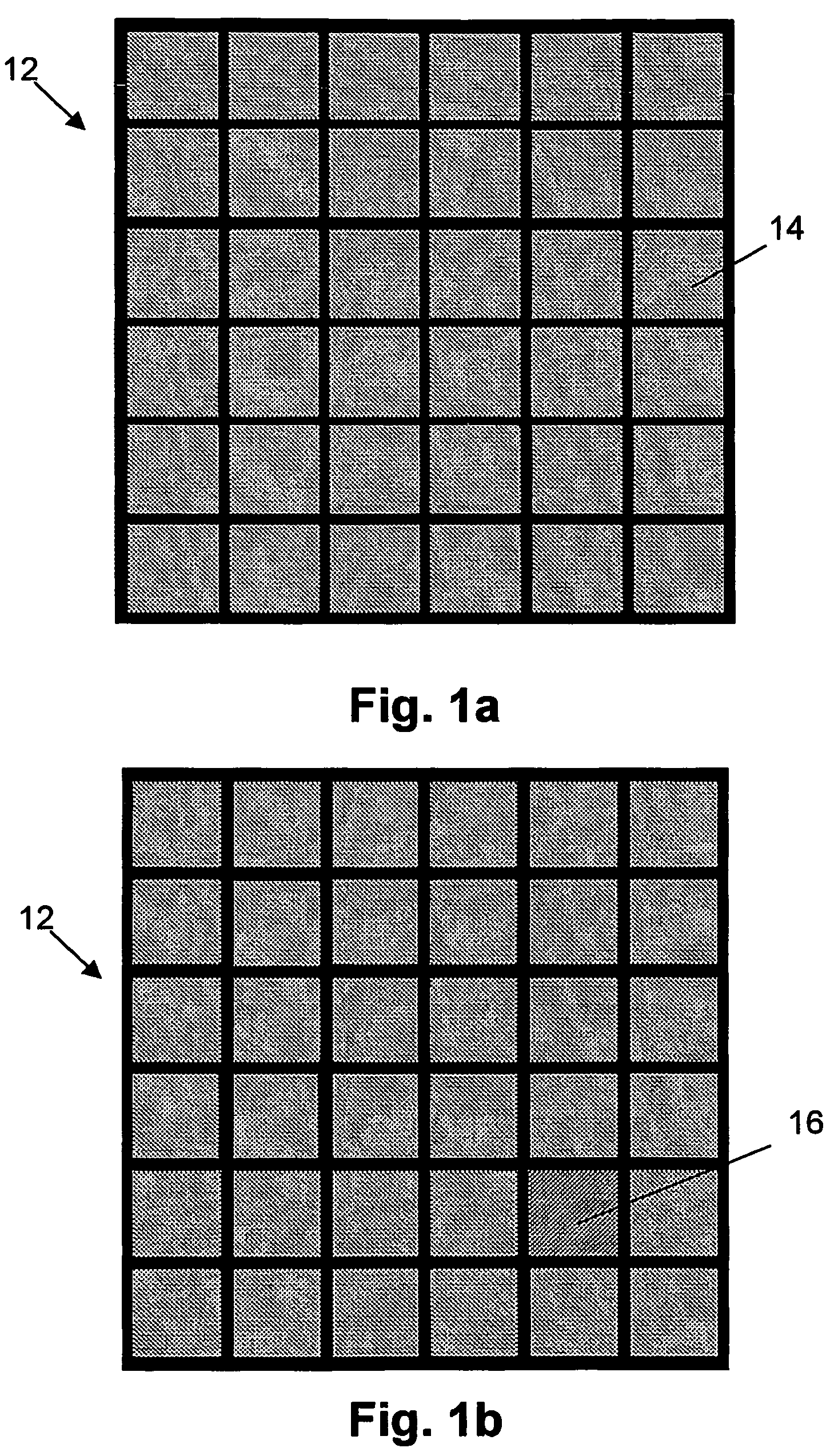 Method and device for visual masking of defects in matrix displays by using characteristics of the human vision system