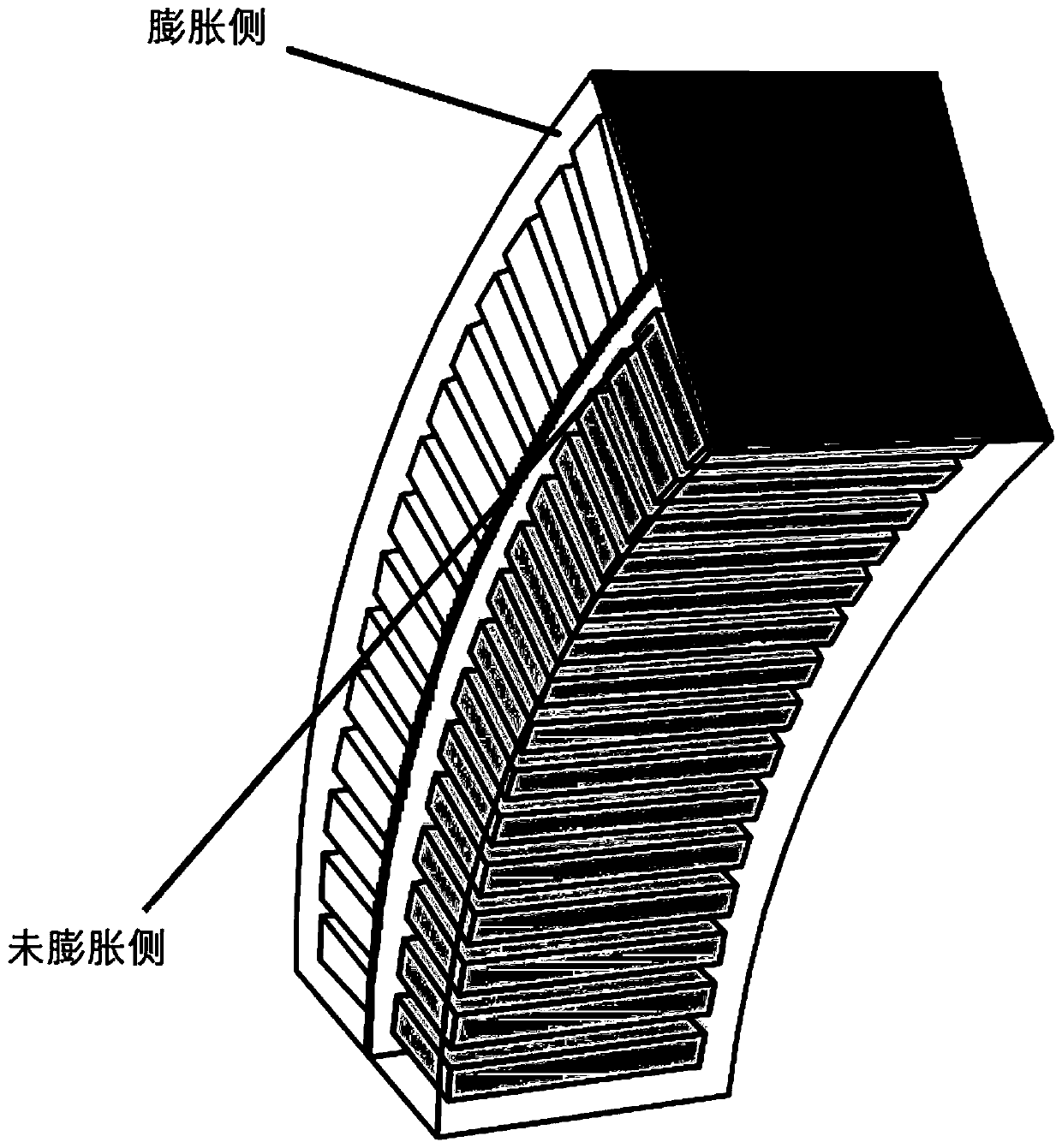 Mathematical modeling method for soft bidirectional bending pneumatic actuator in bending state