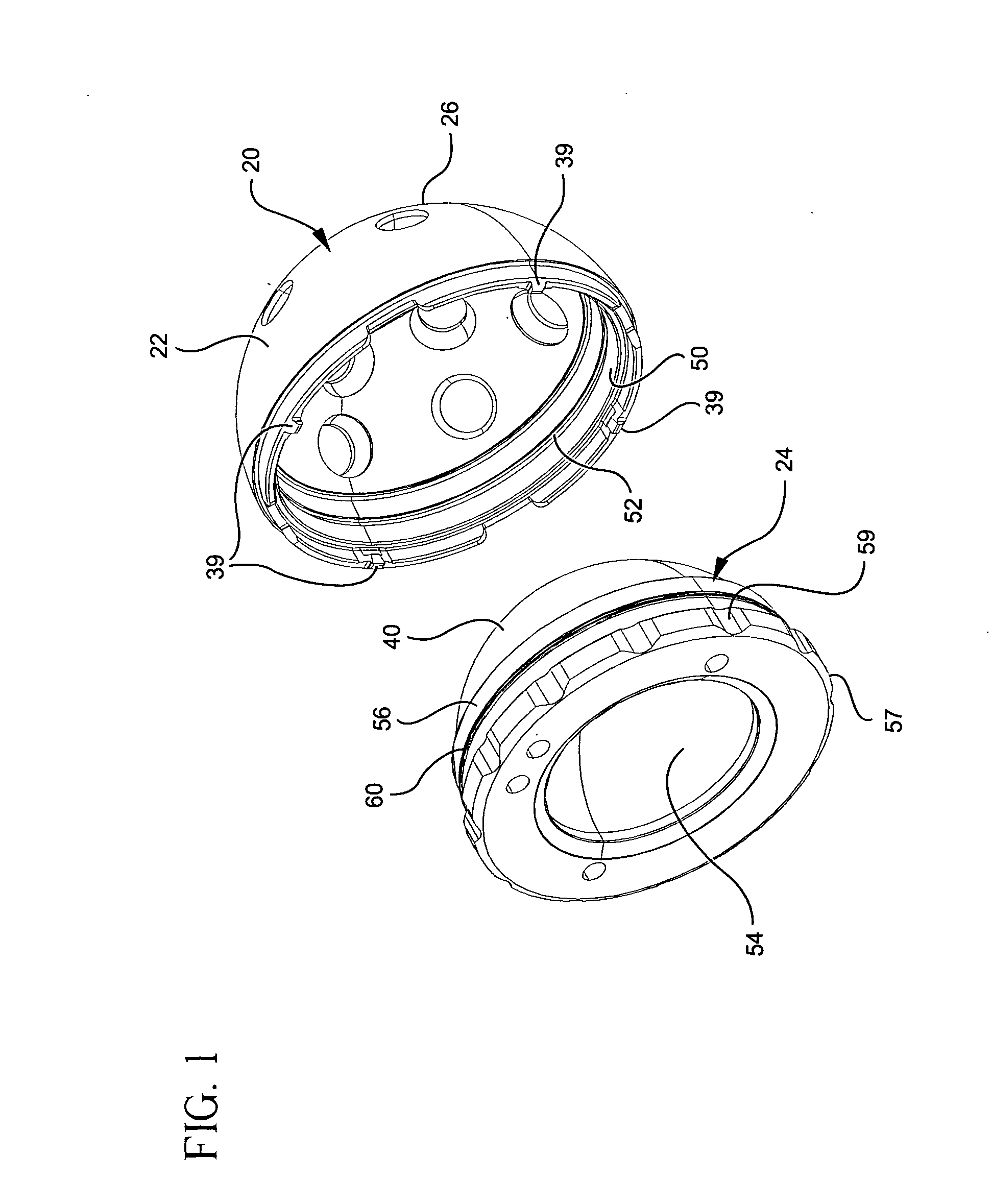 Internal fixation element for hip acetabular shell
