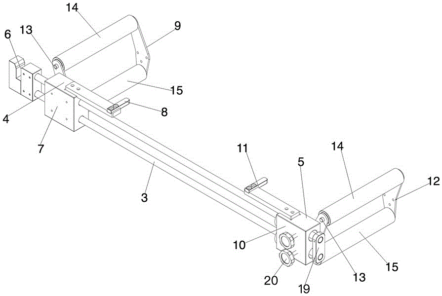 Horizontal fixing device used for measuring automobile thrust line