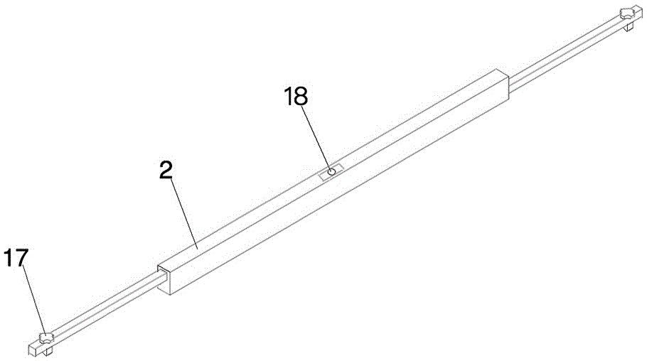 Horizontal fixing device used for measuring automobile thrust line