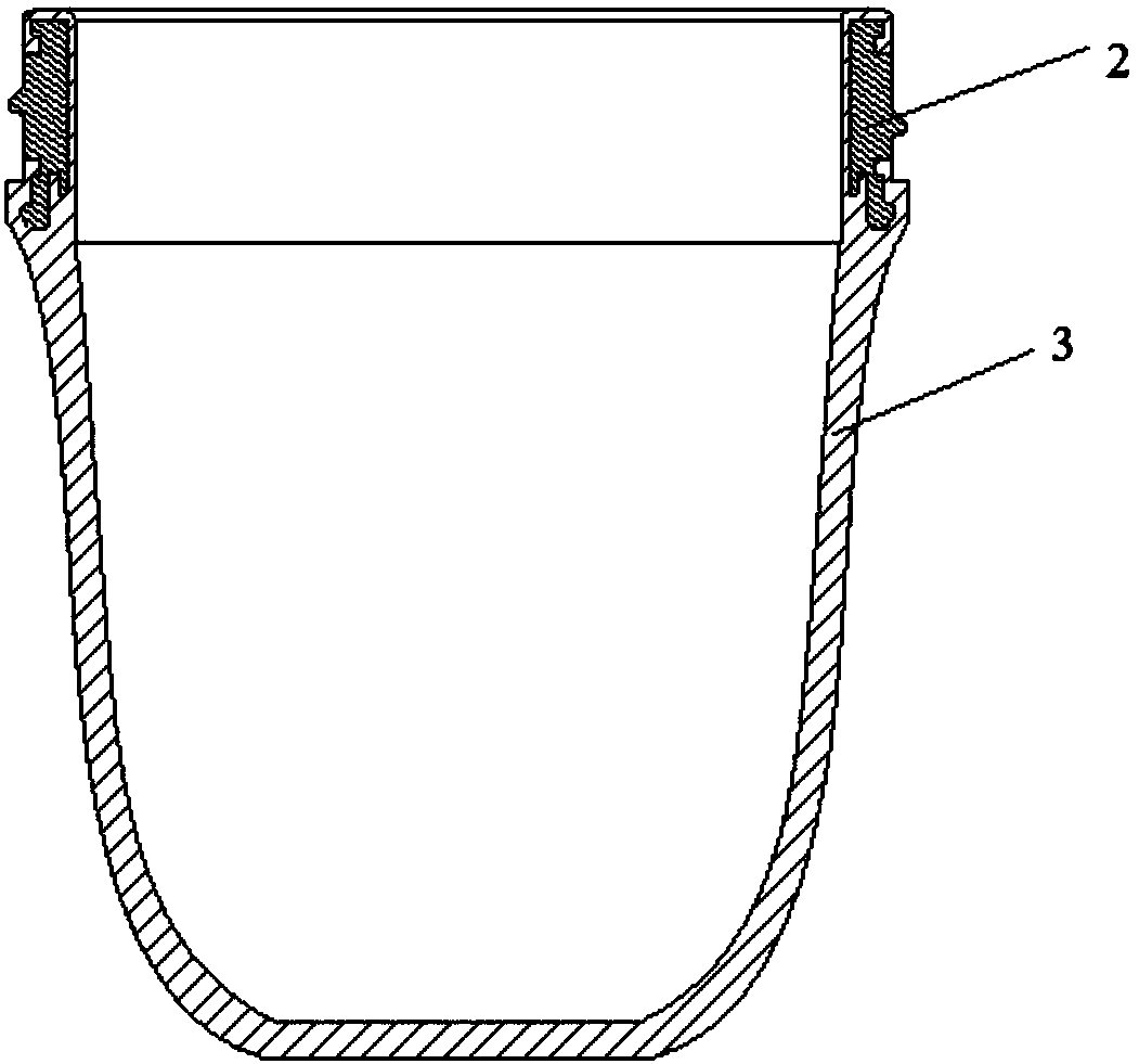 Container with stiffening member