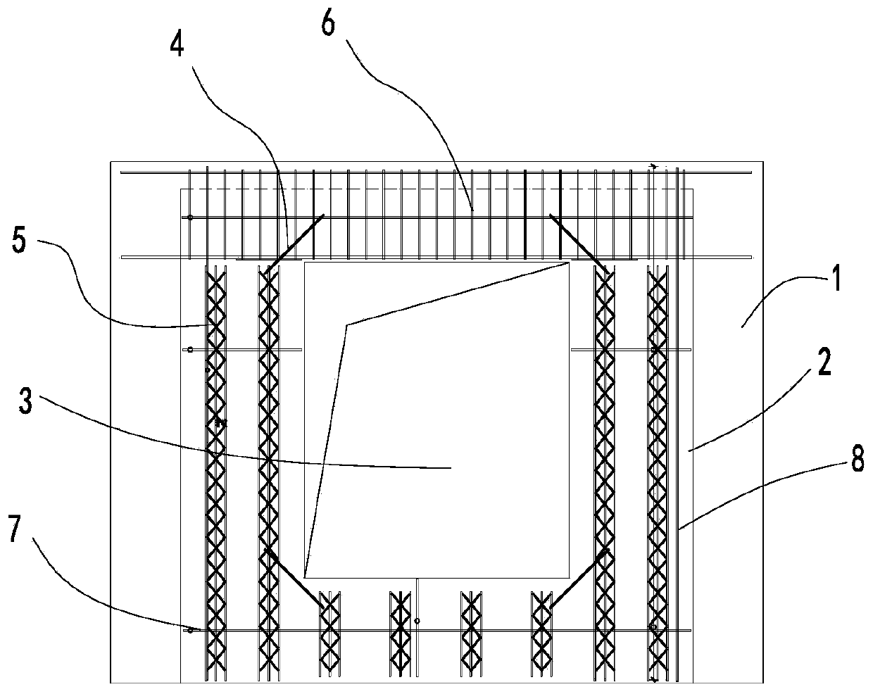 Sandwich thermal insulation non-load-bearing wallboard with holes and production process thereof
