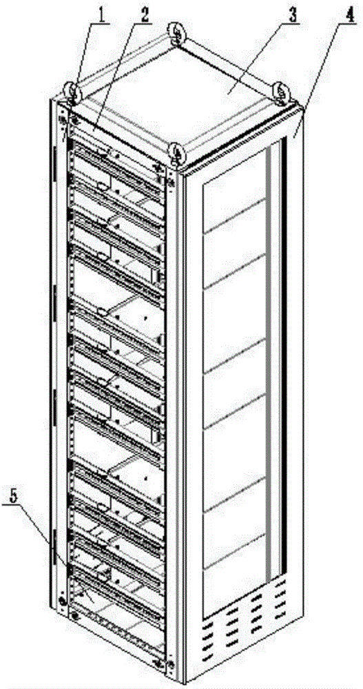 Novel 45-degree wing-angle G-section switch cabinet body