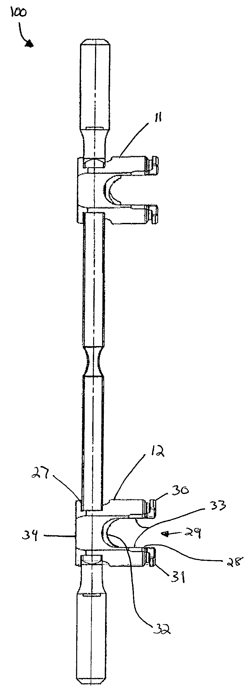 Sacral or iliac cross connector