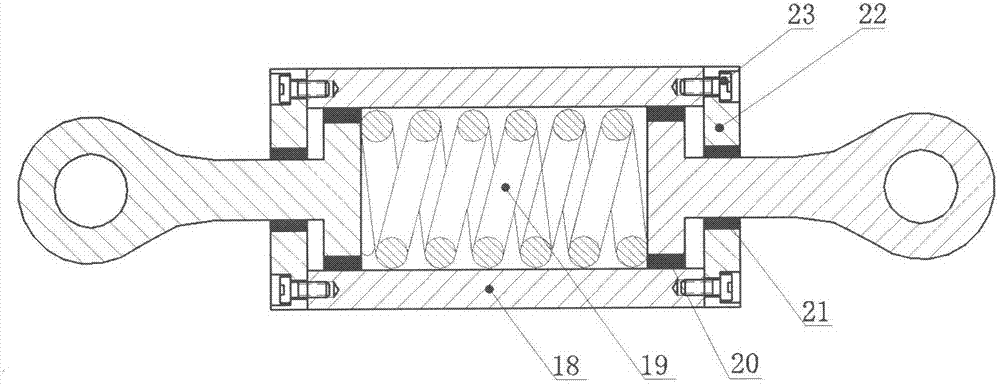 Three-spring retractable self-buffering and high-efficiency obstacle-crossing device for detection trolley