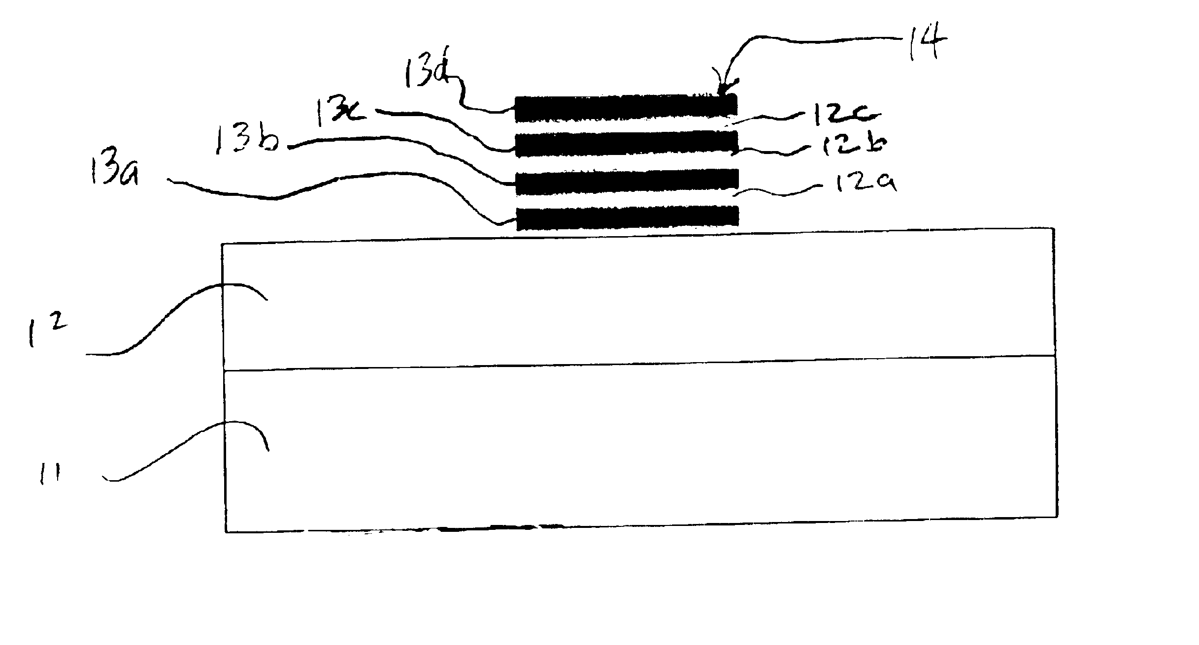 Optical waveguide with layered core and methods of manufacture thereof