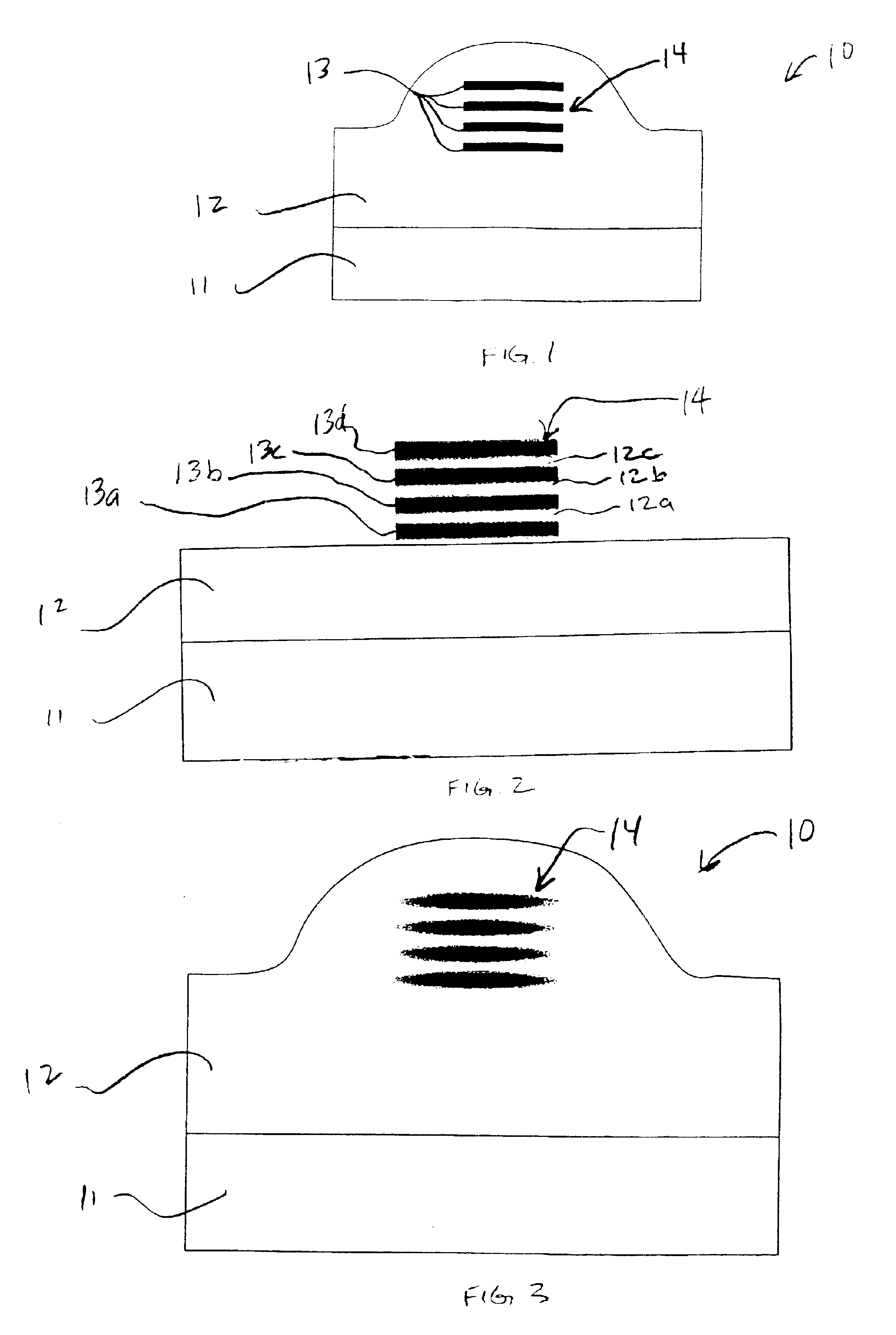 Optical waveguide with layered core and methods of manufacture thereof