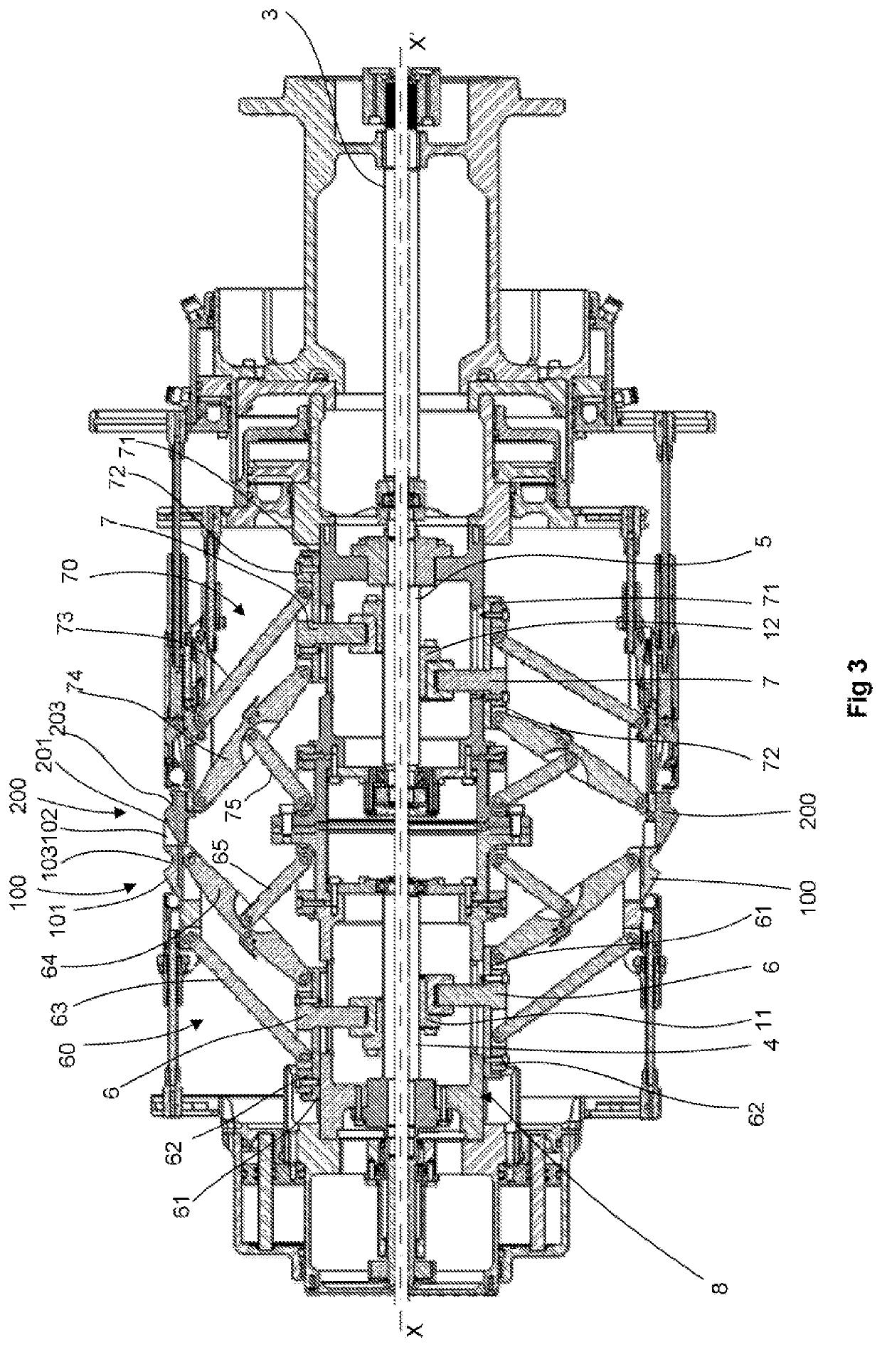 Drum and method for assembling an adapter for mounting a tire on a wheel rim