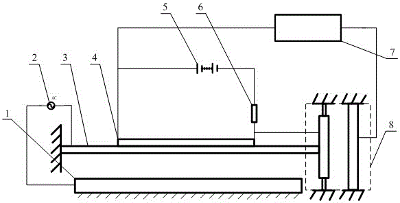 Resonator nano-beam electrostatic attraction control system and control method thereof