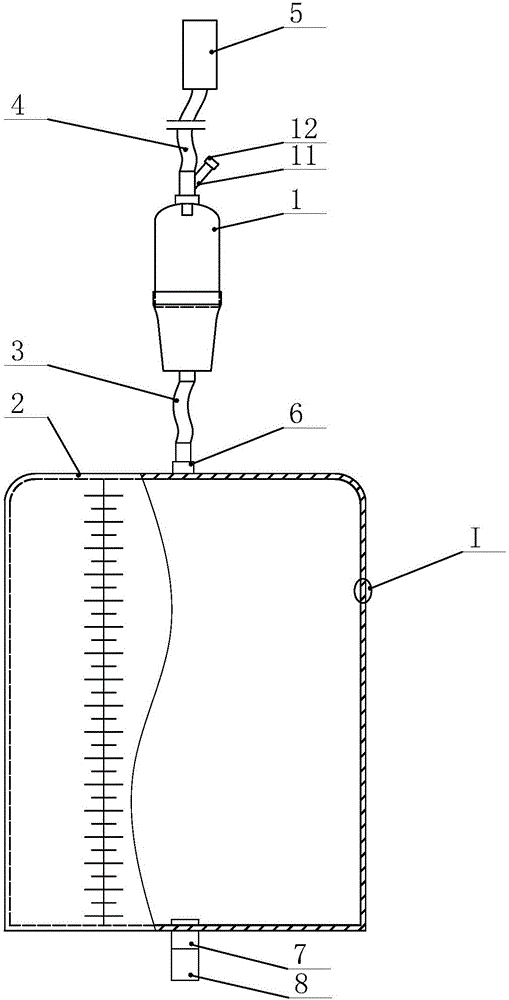 Anti-reflux continuous bladder irrigation liquid collection bag