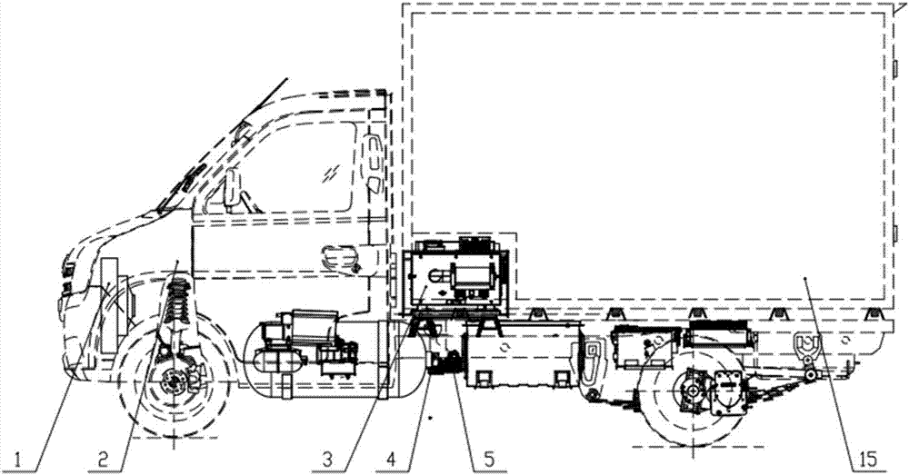 Vehicle structure arrangement of minisize fuel battery cargo van