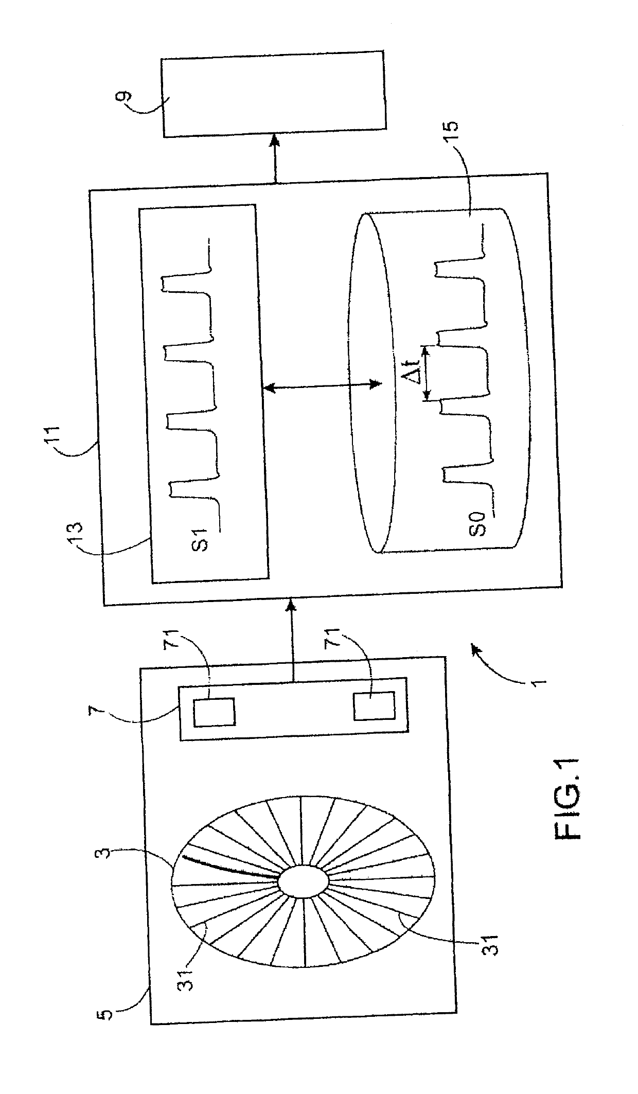 System for detecting an ephemeral event on a vane impeller of an aircraft engine