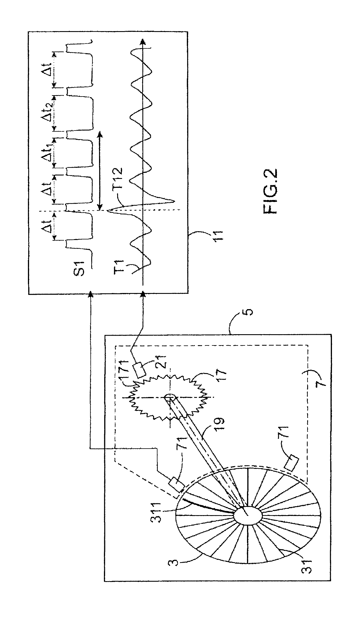 System for detecting an ephemeral event on a vane impeller of an aircraft engine