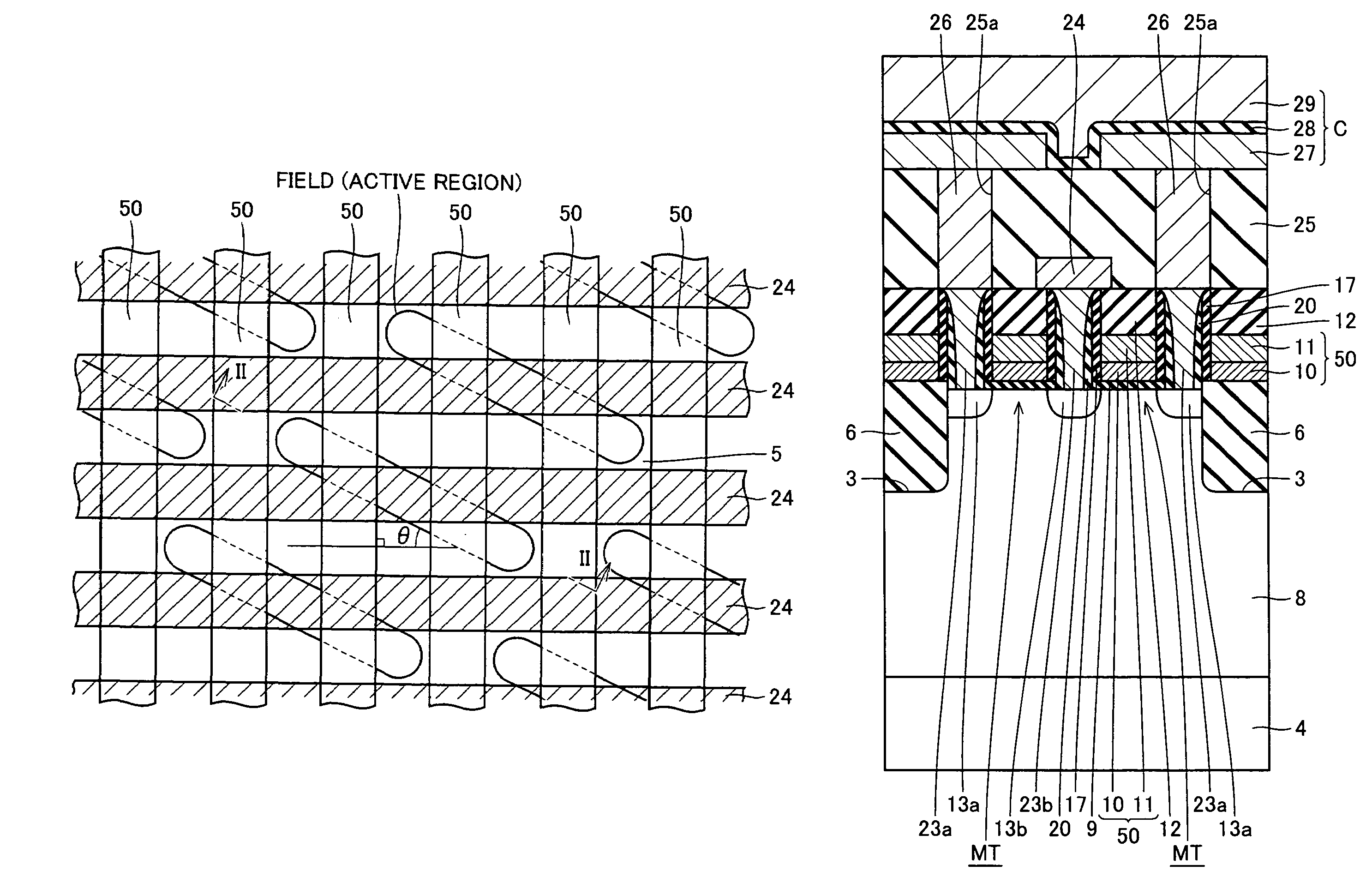 Semiconductor device having a self-aligned contact structure