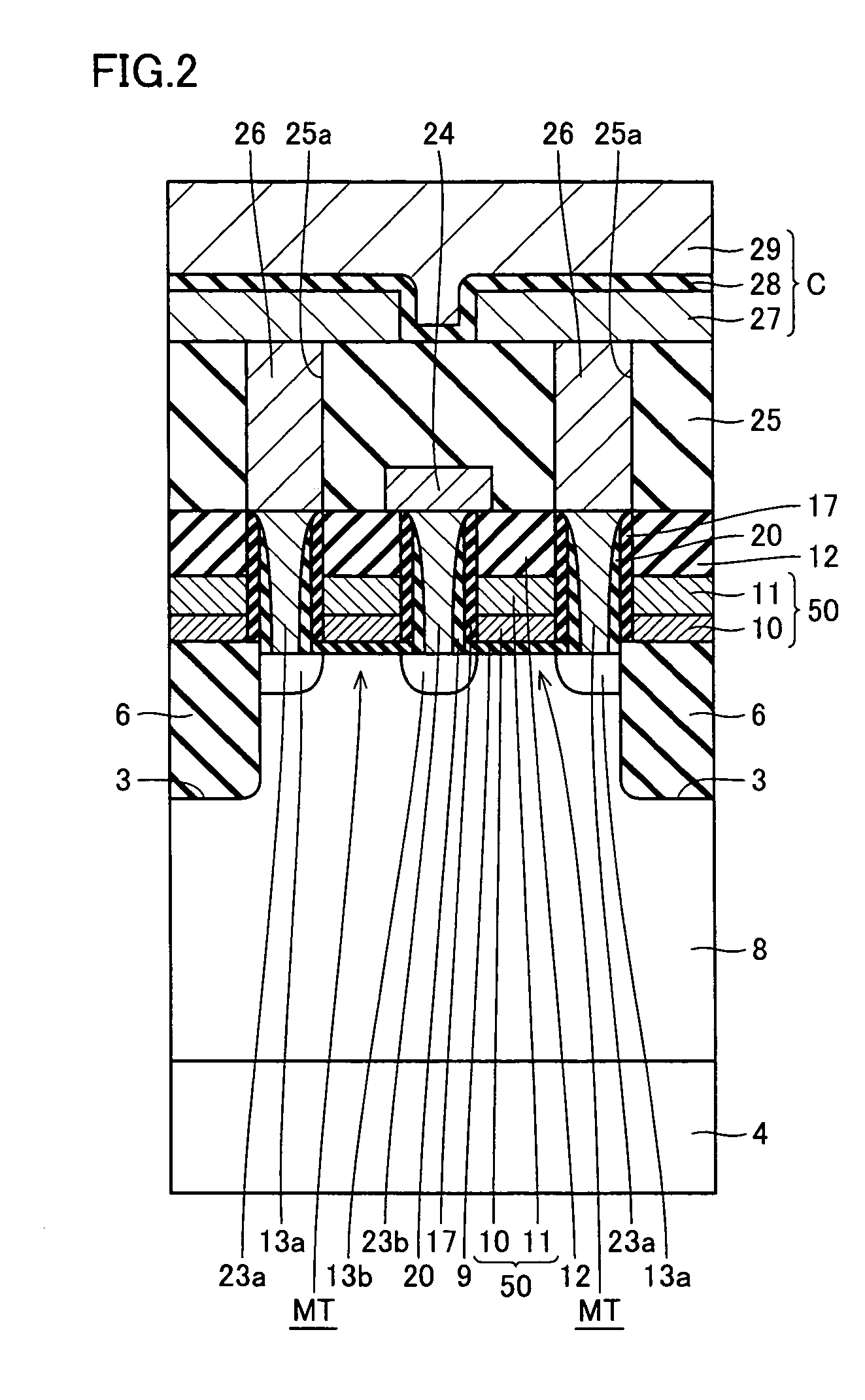 Semiconductor device having a self-aligned contact structure