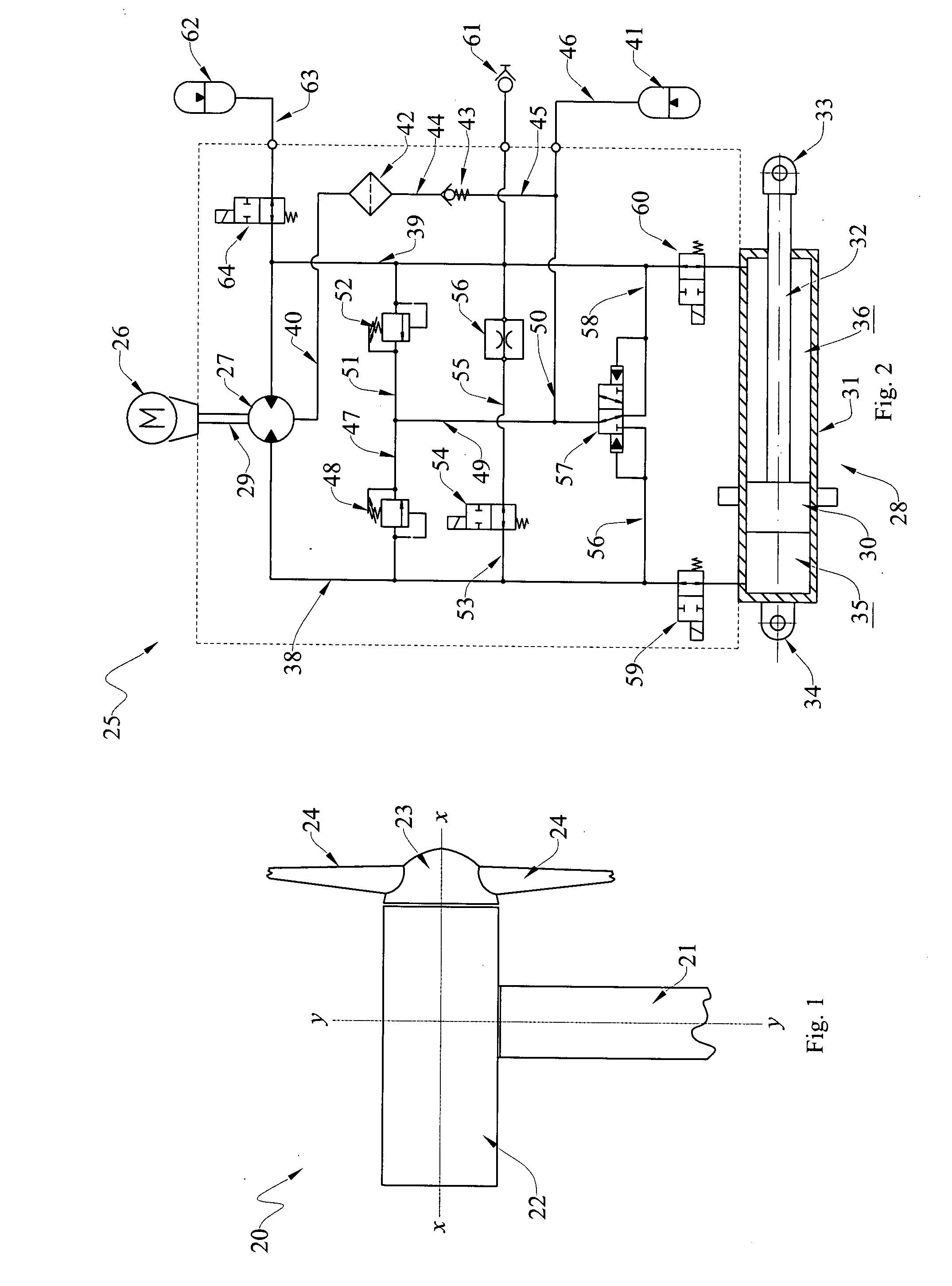 Electro-hydraulic actuator for controlling the pitch of a blade of a wind turbine