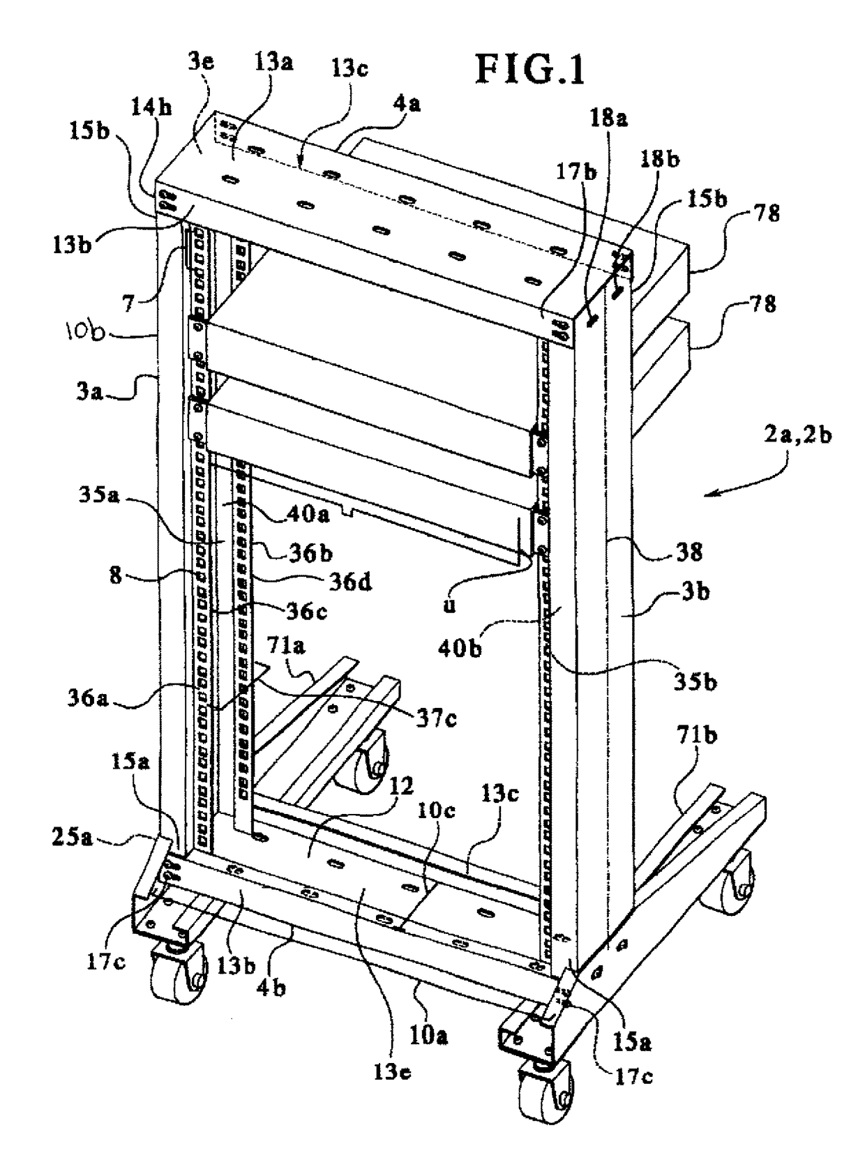 Modular mount rack frame