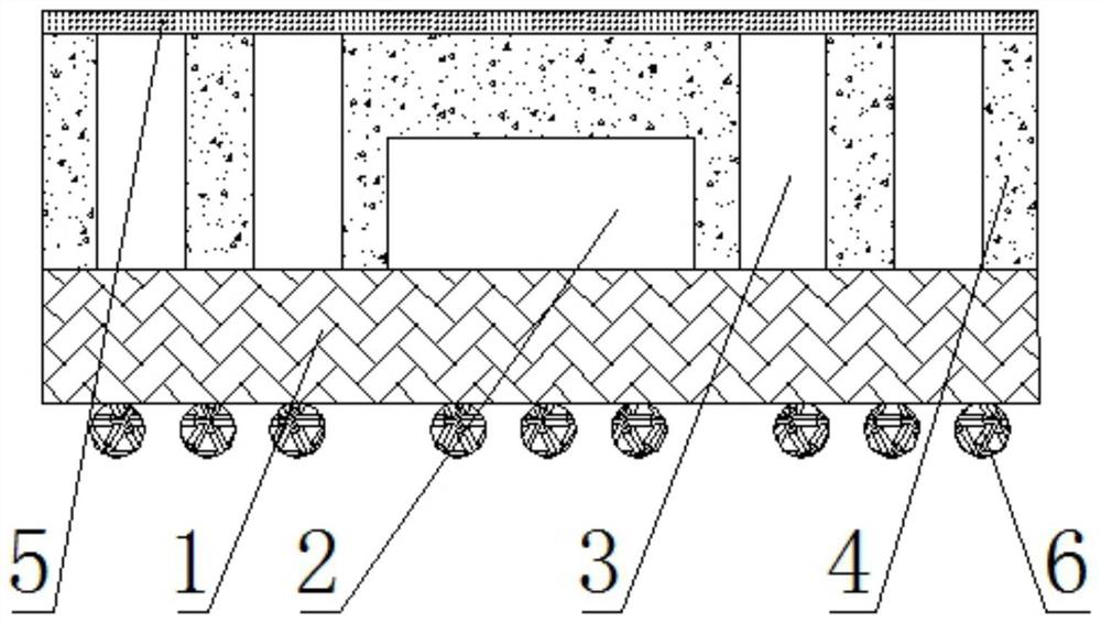 BGA electromagnetic shielding packaging structure and manufacturing method thereof