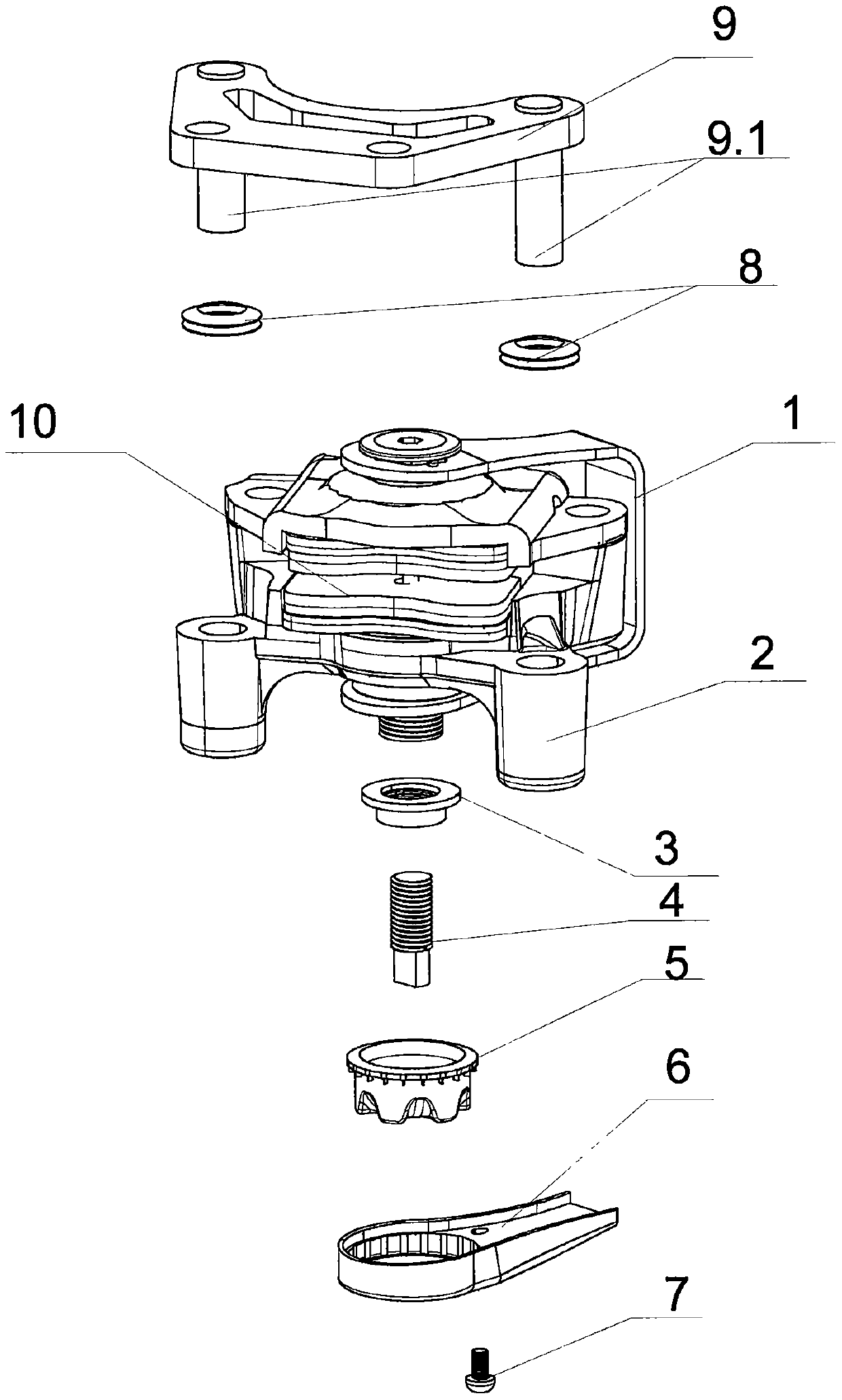 Seat frame and adjusting structure of double-sided disc brake